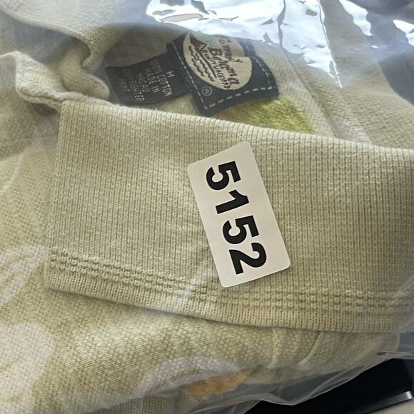 Vintage Tommy Bahama Hawaiian Polo Shirt Mens Medium Hula Girl Floral Textured - Picture 13 of 13